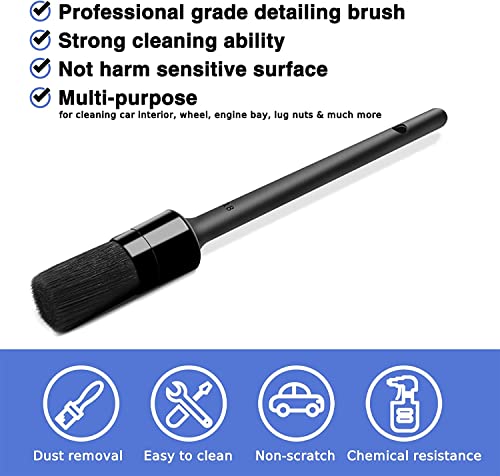 image for HMPLL 10pcs Detailing Brush Set, Multi-Purpose Car Detailing Brushes f