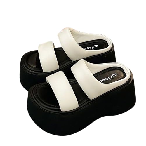 レディースプラットフォームサンダル、スポーツ、ウェッジソール、厚底、パンク、ビーチ、休日、学校、休暇、パーティー、オフィス、自宅、ジムとフィットネス、アウトドア、夏 (3, 大人, 25.0 cm, 数値, 日本の靴のサイズ寸法)