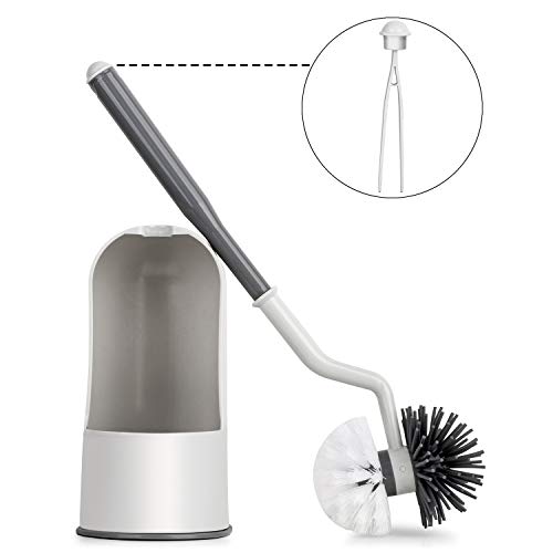 TreeLen Toilet Brush with Holder Silicone Toilet Bowl Cleaner Brushes and Holder Bathroom
