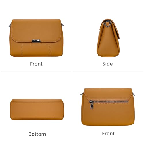 Iswee Genuine Leather Purses for Women Crossbody Bags Designer Shoulder Handbags Ladies Purses Casual Bag4