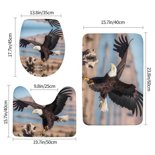 Tapis de bain aigle 3D absorbant pour éviter les sols glissants - 3
