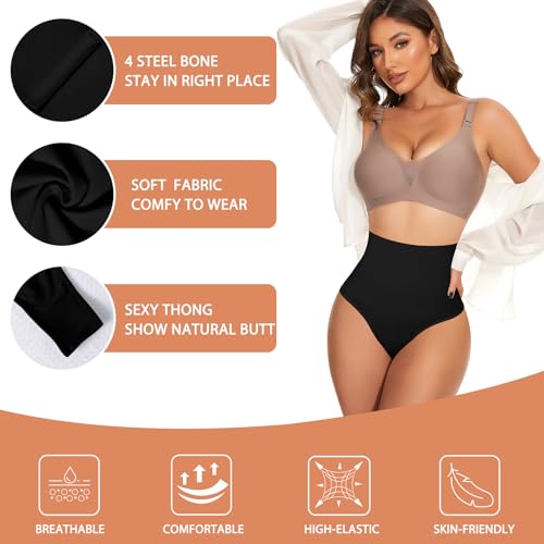 Image of Womens Thong Shapewear Mid to High Waisted Shaper Thong WN0017