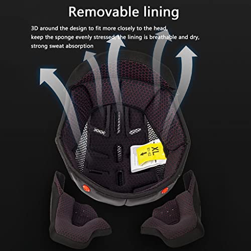 Bluetooth Motorcycle Helmet With Tail, Motocross Flip Up Front Helmet Dual Anti-Fog Visors Modular Helmet Dot Approved Adult Men Women Full Face Helmet For Racing, Mountain, Downhill-A-Medium #TOP4