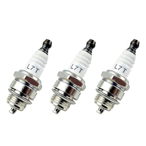 SHAUDICAL 3Pcs L7T Spark Plugs for 36-52cc 2-Stroke Engines