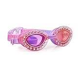 Bling 2O Girls' Holiday Purple Rockstar Swimming Goggles (Ages 3+ up) - UV Protection, Latex-Free, 100% Silicone Material - Includes Anti-Fog & Adjustable Head Strap - Perfect Stocking Stuffer