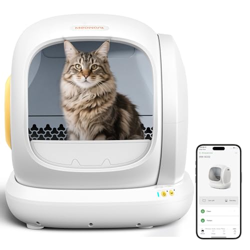 MeoWant Automatic Cat Litter Box, Large Opening Self Cleaning Lit...
