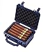 Personalized Visol Rider Hard Indigo Blue Plastic Travel Humidor - 15 Cigars (Circle Monogram)