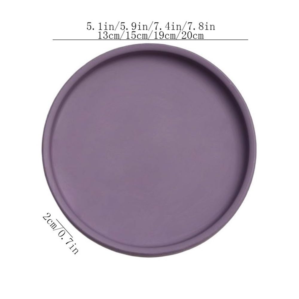 Versatile Vassoi for irrigazione for sottovasi for Piante Rotondi in Ceramica(Purple,Grande)