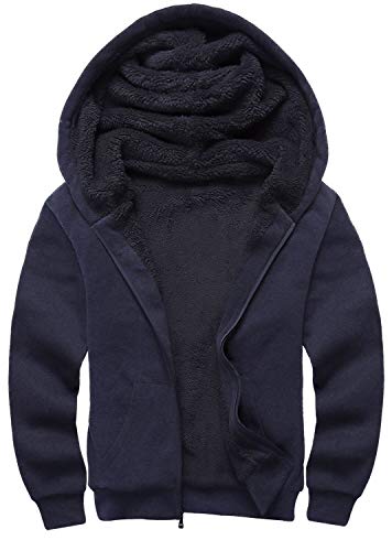 men's sherpa full zip moletom com capuz