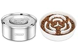 CAPACITÉ GÉNÉREUSE DE 3L - Cette gamelle pour chien anti éclaboussure a une capacité impressionnante de 3 litres, idéale pour les chiens de toutes tailles. Elle garantit que votre chien a suffisamment d'eau fraîche disponible tout au long de la journée, réduisant la fréquence des recharges.