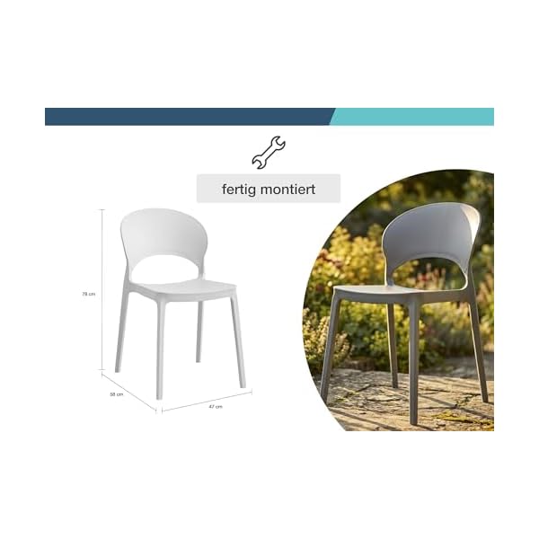LC Garden Vini Gartenstuhl 2er-Set Anthrazit
