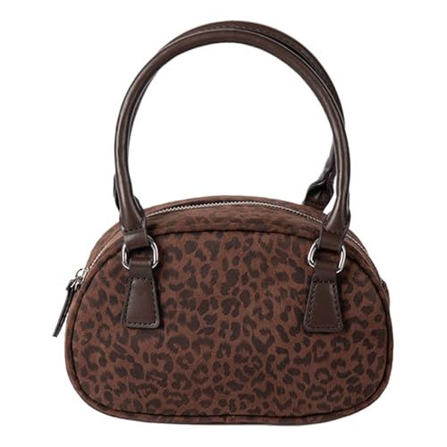 Sac à main à bandoulière léopard rétro | Sacoche carrée femme pour le quotidien