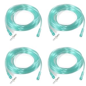 4 Pack Oxygen Tubing – Each Length 16.4 Feet – Premium Green Crush Resistant Oxygen Tubes