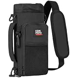 KEMIMOTO Water Bottle Holder Bag, Water Bottle Carrier with Adjustable Shoulder Strap, Water Bottle Pouch Holder for Hiking, Camping, Fishing, Compatible with YETI STANLEY SLM 32 oz, 40 oz, 64 oz