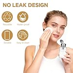 2 Pcs Clear Pump Dispenser Bottles (180ml/6Oz + 100ml), Glass Push Down Liquid Dispenser with Metal Flip Cover, Refillable Press Container for Nail Polish Remover, Makeup Remover & Lotion - Image 4