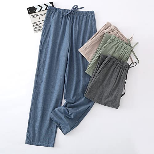 Image of STMAHER Men's Pajama Pants Cotton Pjs Bottoms Lightweight Pajama Bottoms Woven Knit Pants With Pocket