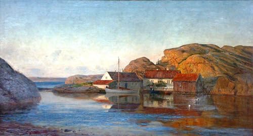 Tableaux Moderne Toile Classique Bord de l'Hellesund 60x90cm