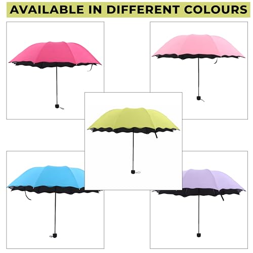 Image of Kraptick Printed Travel Umbrella for Rain, UV, Wind Proof, Water-Proof Umbrella for Men /Women /Boys /Girls /Kids (UMBR-02)