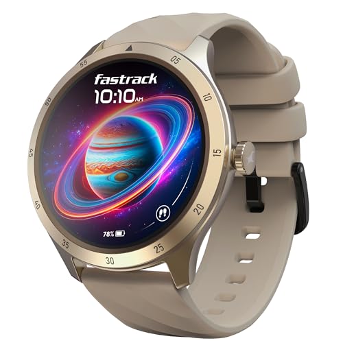 Image of Fastrack Jupitor R2 Smart Watch, 1.38 inch TFT Display, 240 * 240 Pixel Resolution, SingleSync BT Calling, AI Voice Assistant, 100+ Sports Modes & Smartwatch Faces,Upto 5 Day Battery, IP68 (Beige)