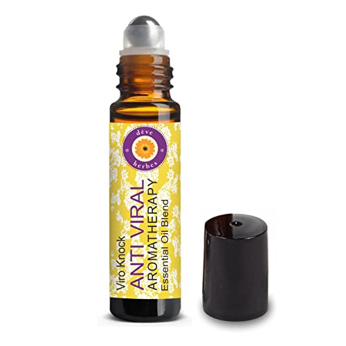 Deve Herbes ANTI VIRAL - Aromatherapy Essential Oil Blend to fight & protect agaist viruses. with Holy Basil (Tulsi) Peppermint Lemongrass Ginger Ylang Ylang & Oregano Essential Oils 10ml (0.33oz)