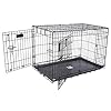Precision Pet Products Two Door Provalue Wire Dog Crate 42 Inch For Pets 70 90 lbs With 5 Point Locking System