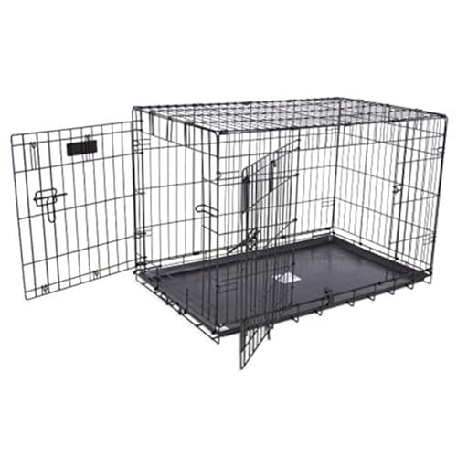 Precision Pet Products Two Door Provalue Wire Dog Crate, 42 Inch, For Pets 70-90 lbs, With 5-Point Locking System by PRECISION PET - Used condition - US$67.98
