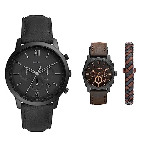 Chrono Fossil homme en acier noir : performance et précision au poignet