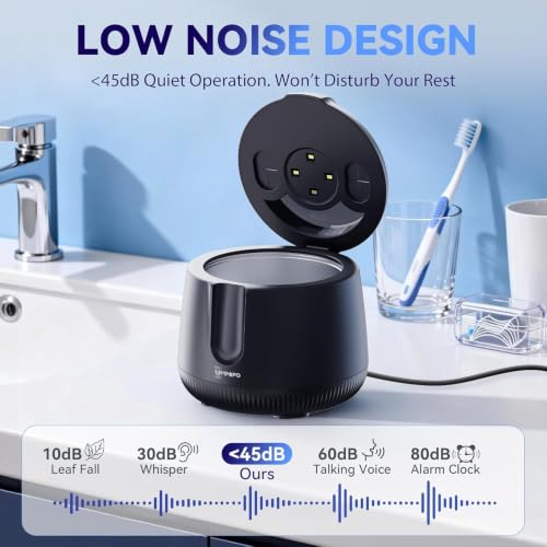 Image of Ultrasonic Retainer Cleaner Machine 48kHz, Dental Ultrasonic Care Cleaner