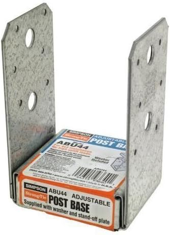 Simpson Strong-TieABA44Z ABA ZMAX® Galvanized Adjustable Standoff Post Base for 4x4, (3 Count)