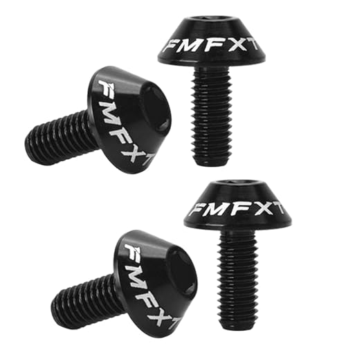 ThinkTop 4Pcs/Set Colorful Aluminum Alloy M5x12mm Hex Socket Tapping Screw Bolts for Bike Water Bottle Cage Holder Mountain Bike Durable Bicycle Accessories