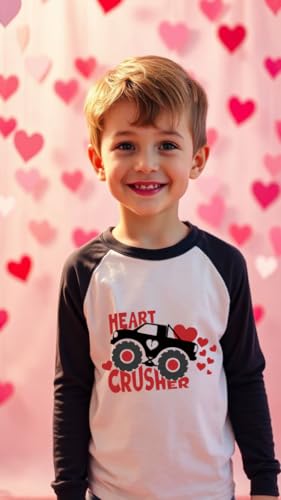 Toddler Boys Girls Valentines Shirts I Love You Kids Long Sleeve Tees3