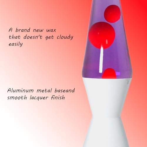 Image of Liquid Motion Lamps, Purple Liquid with red Wax Magma lamp for Adults, Night Light Home Decor for Bedroom Decor Adults Girls Boys Gifts Offices Camps