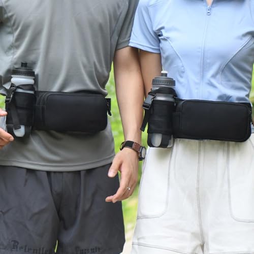 Riñonera ajustable para running senderismo e impermeable con soporte para botella agua 3