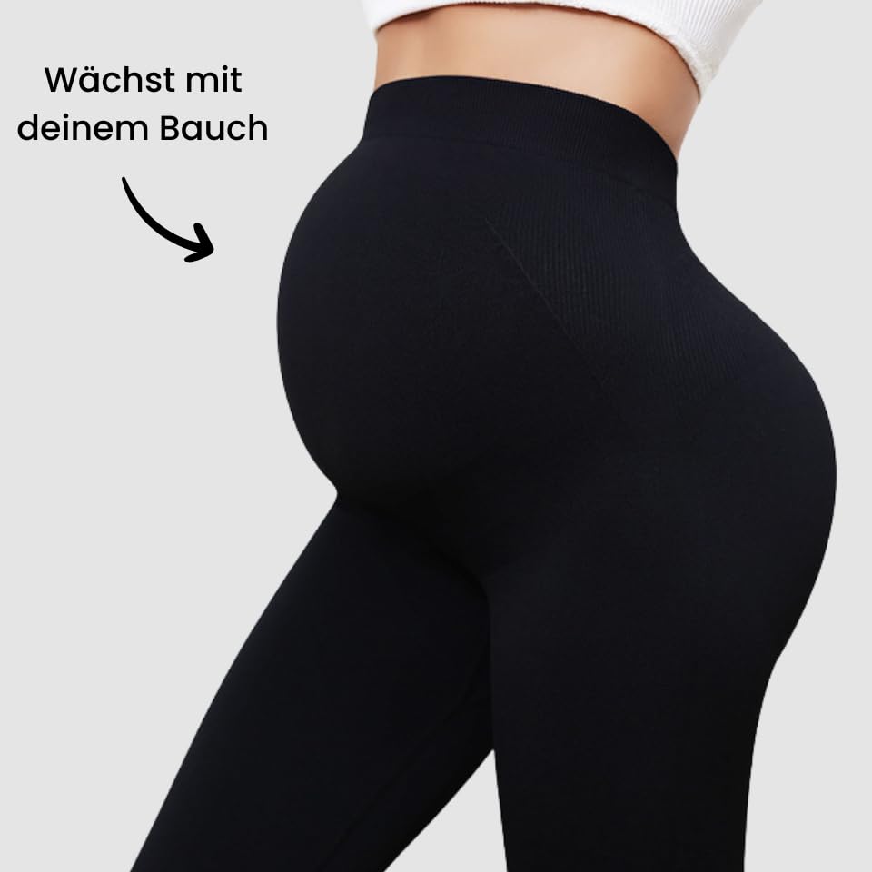 MEIION Legging de grossesse long en coton stretch - Pantalon de grossesse fin et opaque - Pantalon de jogging et de loisirs pour femmes enceintes