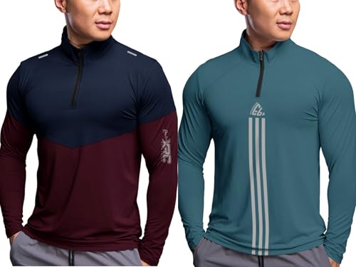 Image of Noble Monk Men's Active wear Regular Fit T Shirt |Full Sleeves |Casual T-Shirt for Men