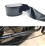 TURBOOST Bike Frame Protection Tape Sticker Vinyl Wrap Skin, MTB Bicycle Paint Chainstay Chain Guard Corner Protector Film Wraps, Carbon Filter Pattern, 3m (120”) Length, Various Width Option (5)
