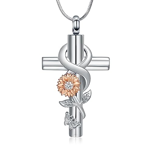 Collier urne pour cendres humaines pendentif papillon cristal souvenir deuil