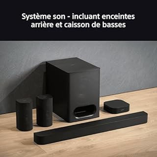 Sony BRAVIA Theatre System 6 – Son Enveloppant 5.1.2ch canaux | 1000 W | Enceintes arrière et Caisson de Basses Inclus | Dolby Atmos | DTS:X | DSEE | Mode Multi Stereo Party | Prise en Main Facile