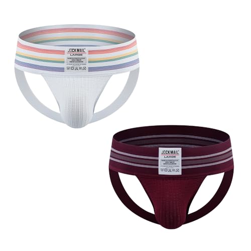 JOCKMAIL Mens JockStrap Underwear Breathable Jock straps Sexy Athletic Supporter Jockstraps for Men