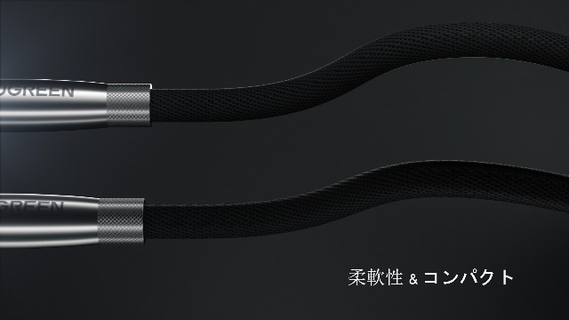 UGREEN 3.5mm オスオス AUXケーブル 24K金メッキプラグ