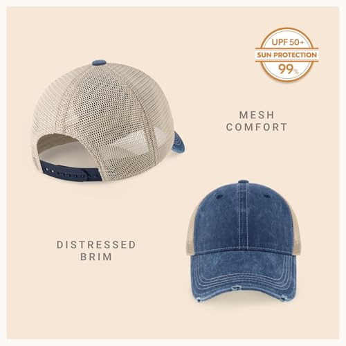 Image of ChoKoLids Vintage Distressed Trucker Hat Adjustable Back Unisex Headwear