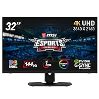 MSI Optix MPG321UR-QD 量子ドット ゲーミングモニター IPSパネル スリムベゼル 鮮やかな発色 4K UHD/32インチ/144Hz/1ms/HDR600対応/G-Sync Compatible/HDMI2.1/DP/3年保証