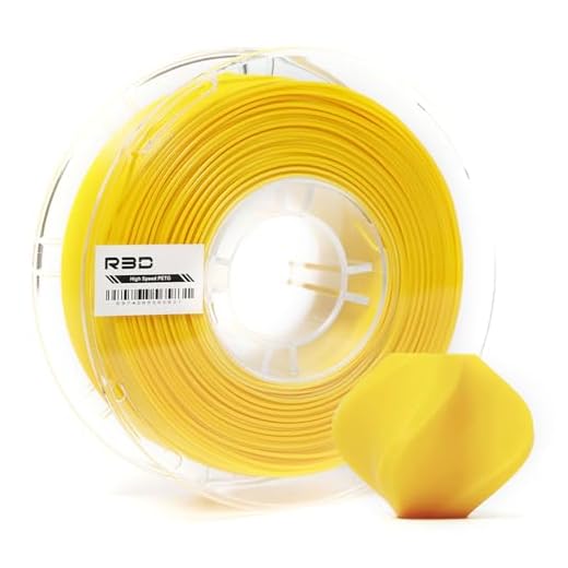 R3D High Speed PETG PRO Filament 1.75mm 1KG, 3D Printer Filament for 30-500 mm/s High-Speed Printing, Dimensional Accuracy +/- 0.02 mm, Plastic Spool, Compatible with AMS (Yellow)