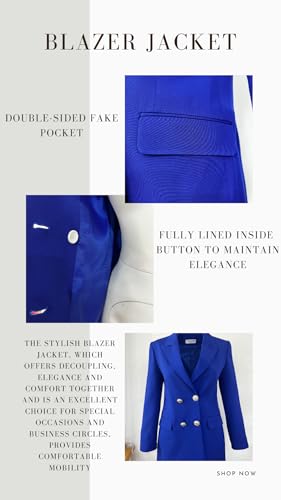 Women's Casual Blazer Jackets Blue2