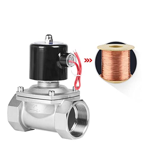 Électrovanne inox 24VDC DN20 vanne d'arrêt normalement fermée pour eau