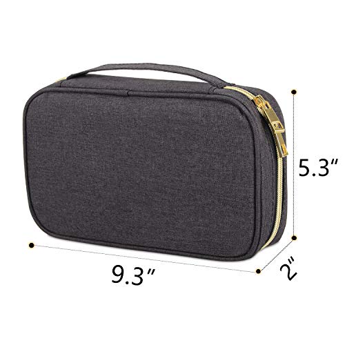 Teamoy Travel Jewelry Case, Jewelry Storage Organizer For Necklaces, Earrings, Bracelets, Rings, Brooches And More, Medium, Black-(Bag Only) #TOP4