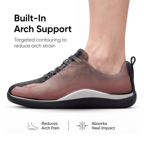 Image of Frido Cloud Comfort Slip-On & Lace-up Shoes for Men, Zero-Drop Barefoot Style & Wide Toe Box, Lightweight Casual Walking Shoes, Flexible Sole for Natural Alignment, Available in Arch & Without Arch