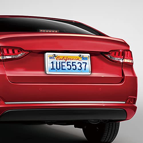 Banseko 2 Pieces Stainless Steel License Plate Frames, Chrome Metal Front & Rear Car Tag Cover,4 Holes Universal License Plate Frames Covers Slim Design With Screws Screwdriver For Women/Men (Silver) #TOP3