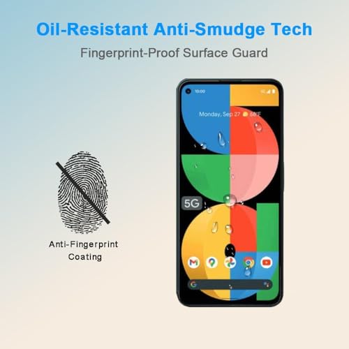 Image of Mr.Shield Top-Notch HD+ Tempered Glass Screen Protector Guard for Google pixel 5A, 9H Hardness, Military Grade Protection, Easy Installation kit