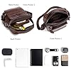 BAIGIO Sac à Bandoulière pour Hommes Petits Sacs en Cuir Vintage Sacs avec Poignée Sac à Main Pochette Besace pour Décontracté Affaires #3